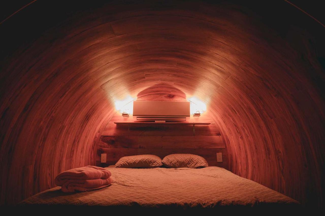 Arenal Backpackers Resort La Fortuna Luaran gambar A bedroom in the Earth Ship